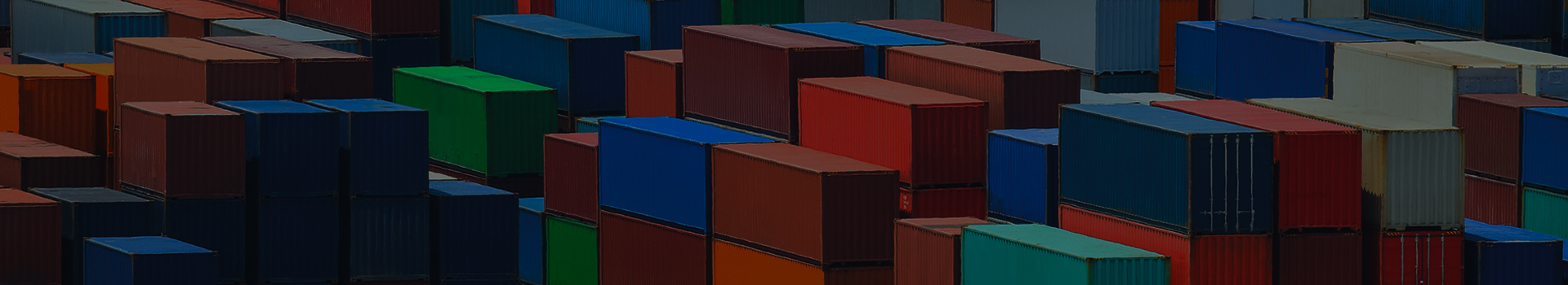 A logistics container image symbolizing medical device import and license holding services
